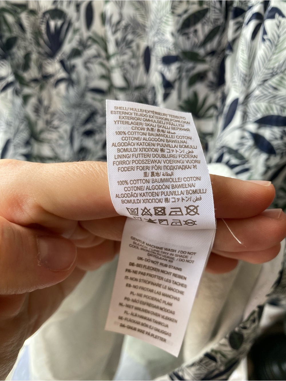 NWT Boden Antonia Ivory Tropical Palm Cotton Shirt Dress Size 10 No Belt - Picture 11 of 11